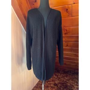 Miss Selfridge Black Knit Cross Back Sweater Cardigan sz 8